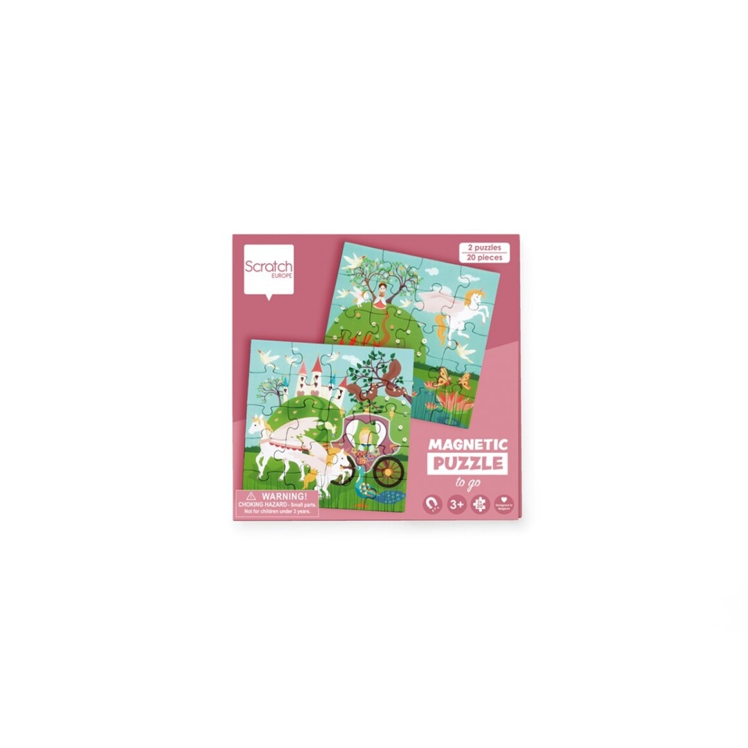 2 Puzzles magnéticos para llevar - Princesas y Unicornios