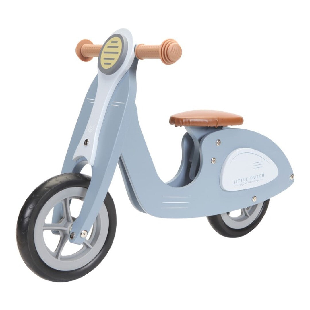 Bici sin pedales madera azul