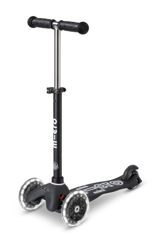Patinete Mini Deluxe Led - Negro