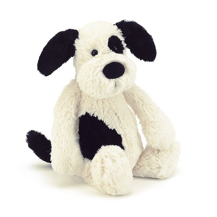 Peluche perro blanco y negro (M)