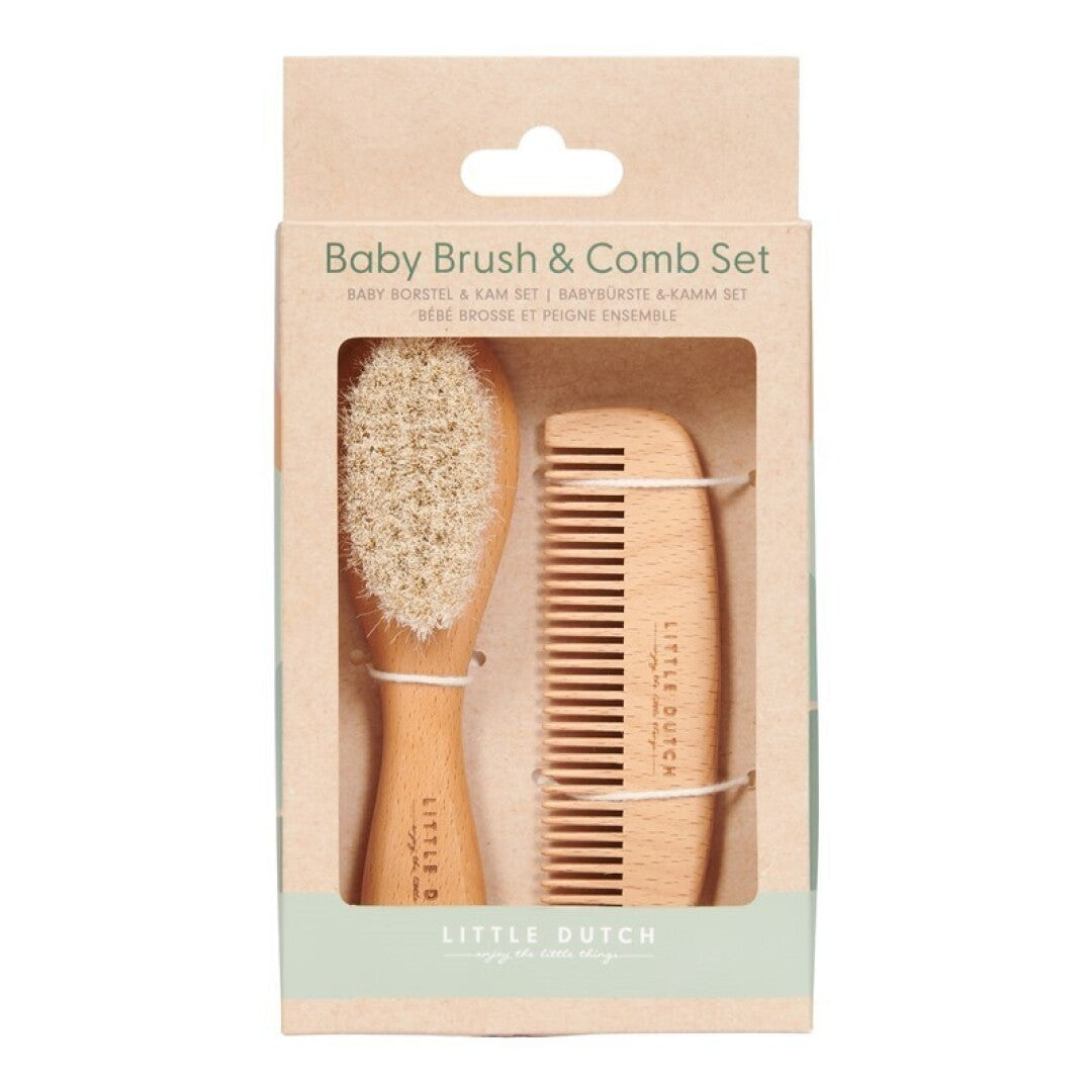 Set De Cepillo Y Peine Para Bebé Recién Nacido - Color Blanco, Bordes Redondeados, Mango Seguro - Ideal Desde 0 Meses