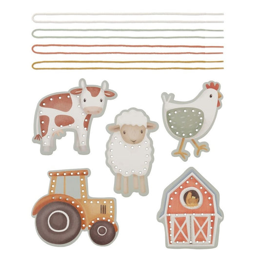 Tarjetas para enlazar cordones - Granja