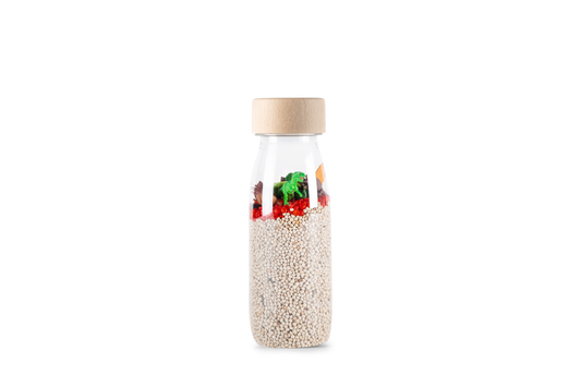 Botella sensorial vacía de plástico para bebé, botella de agua transparente  reutilizable para Smoothie, almacenamiento de cereales gruesos, juguetes de  Educación Temprana, 500ML - AliExpress