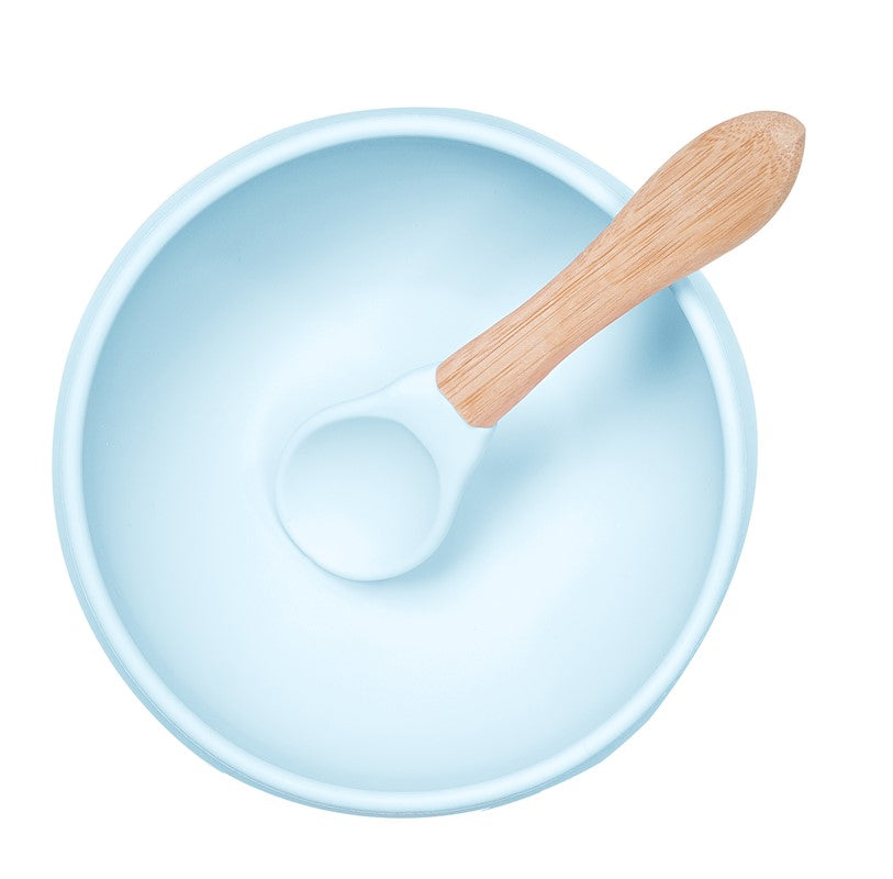 Bowl de silicona con ventosa - Baby Blue