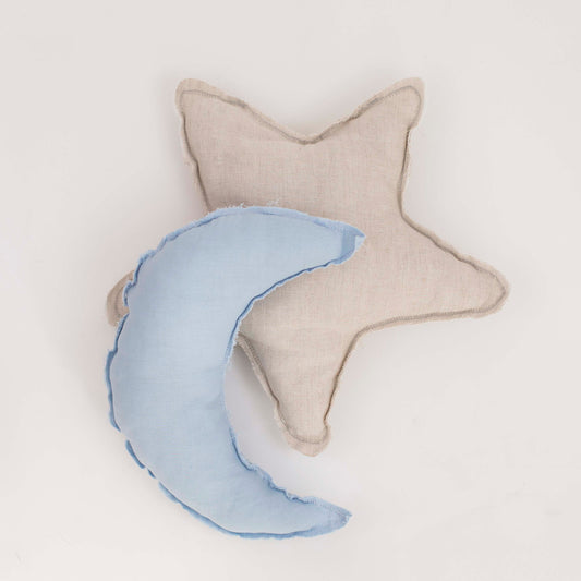 Cojín estrella lino beige
