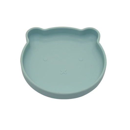 Plato de silicona con ventosa - Azul