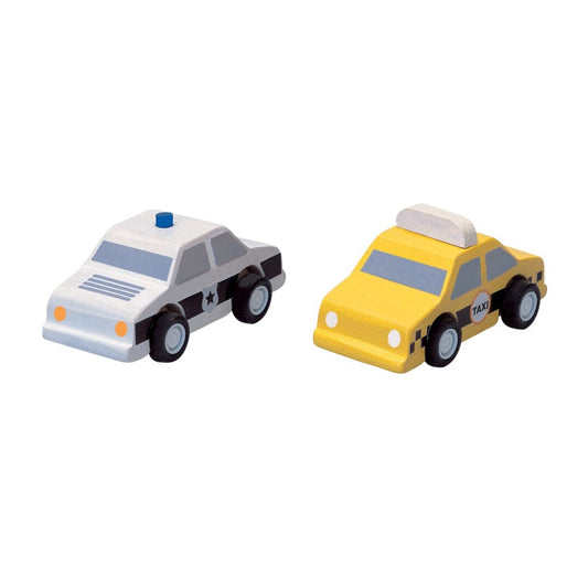 Taxi y Coche de Policía