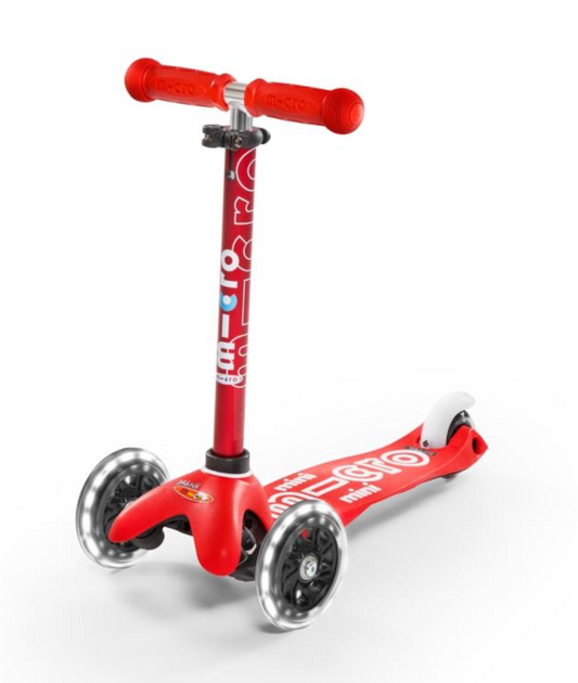 Patinete Mini Deluxe Led - Rojo