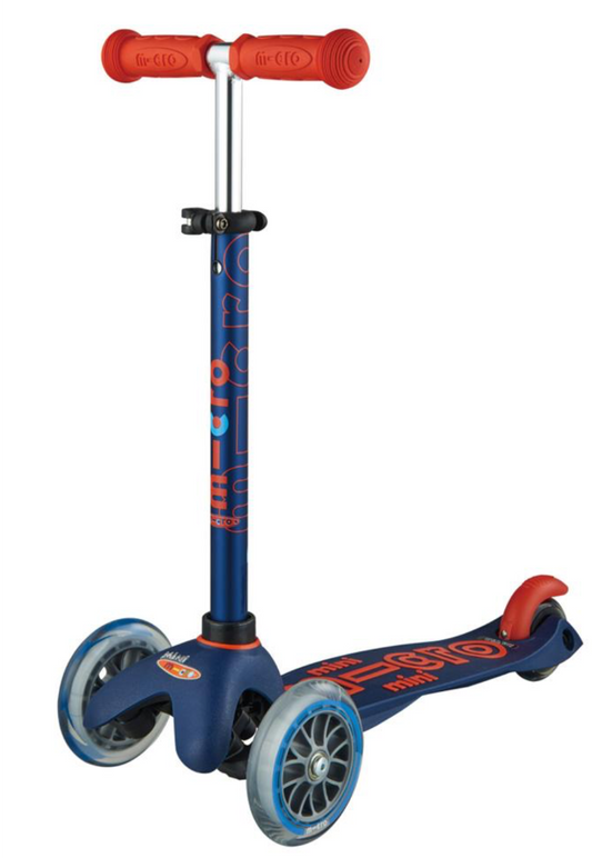 Patinete Mini Deluxe Led - Azul y Rojo