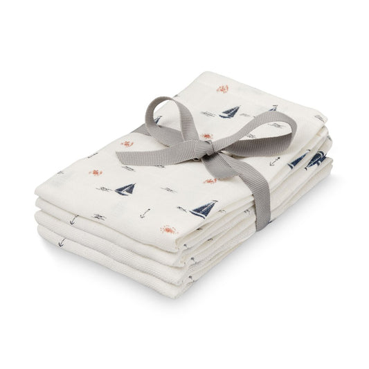 Pack 4 muselinas Sailboats 30x30